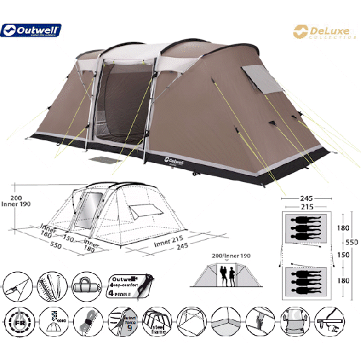 Outwell Carolina L Tunnel Tent - 2011 Model