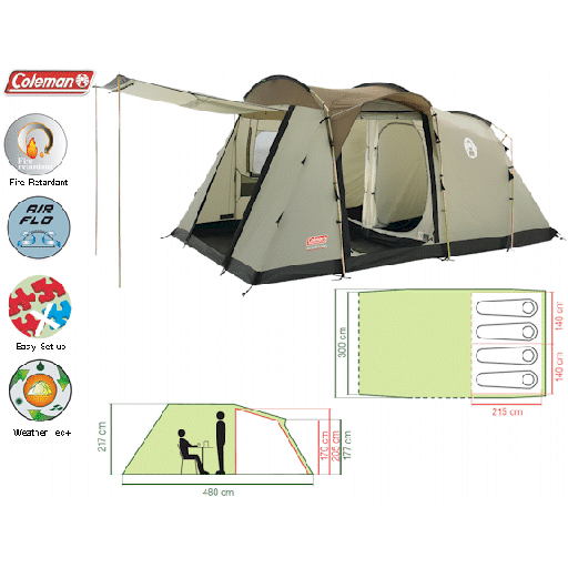 Symfonie 鍔 transfusie Coleman Mackenzie Cabin 4 Family Tent from Coleman for £380.00