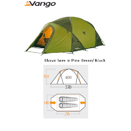 Vango Hurricane 200 4 Season Mountain Dome Tent - 2010 Model