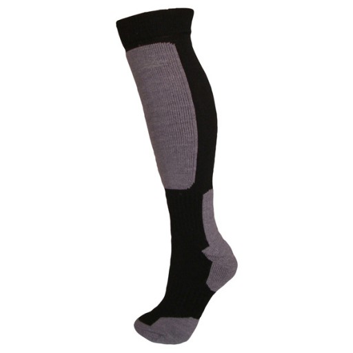 Manbi Snow-Tec Junior Technical Ski Socks - Black/Grey
