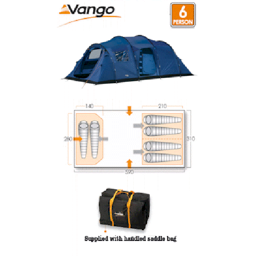 Vango Tigris 600 Family Tunnel Tent - 2011 Model
