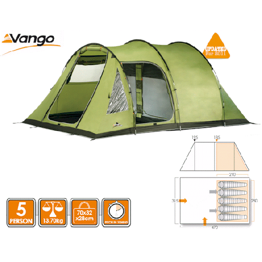 Vango Icarus 500 Family Tunnel Tent - 2011 Model