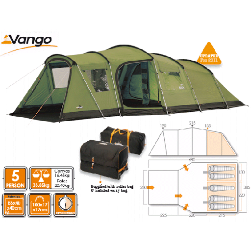 Vango Maritsa 500 Family Tunnel Tent - 2011 Model