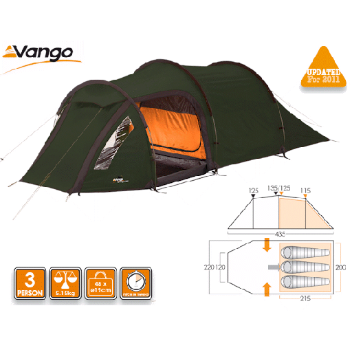 Vango Omega 350 Tunnel Tent - 2011 Model