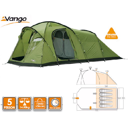 Vango Orchy 500 Family Tunnel-Dome Tent - 2011 Model