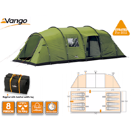 Vango Tigris 800 Family Tunnel Tent - 2011 Model