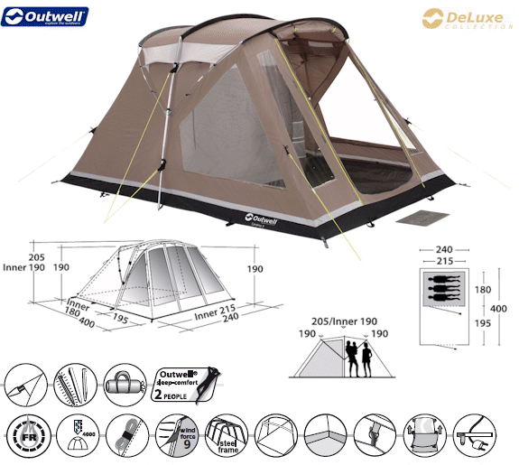 Outwell Carolina S Tunnel Tent - 2011 Model from Outwell for £285.00