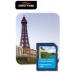 Satmap English Counties - Lancashire, Merseyside, Manchester 1:50k Map Card