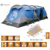 Beyond by Gelert Meridian 6 Family Tunnel Tent - 2011 Model