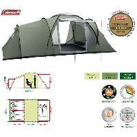 Coleman Riverside 6 Deluxe Tunnel Tent with FREE Coleman Tent Carpet 