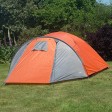 Adtrek Orange Double Skin Dome 4 Man Berth Camping Festival Family Tent