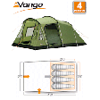 Vango Calisto 400 Tunnel Tent - 2011 Model